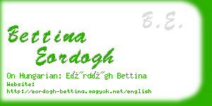 bettina eordogh business card